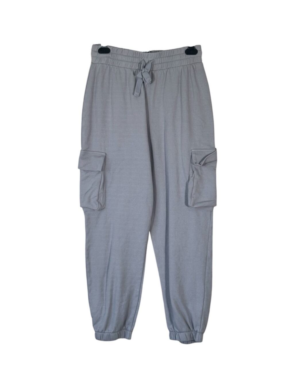 Zara Grey Cargo Jogger Sweatpants Womens M Casual Cozycore Athleisure Gym